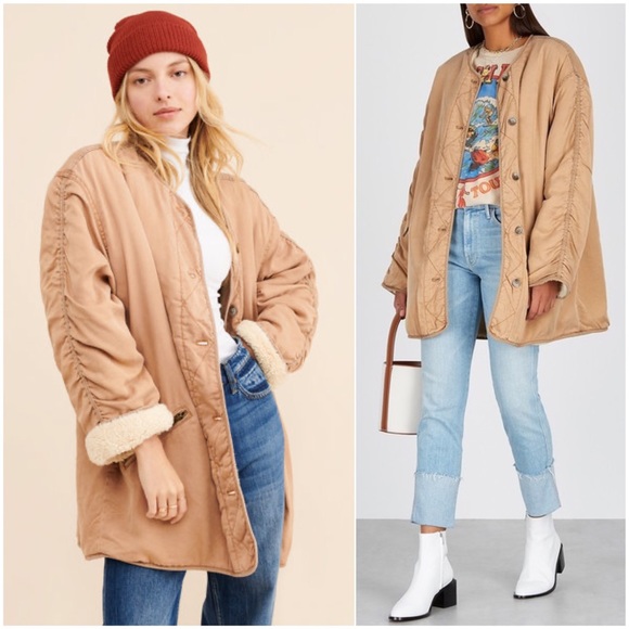FREE PEOPLE Ivy Jacket Reversible Sherpa Coat M - Picture 4 of 8